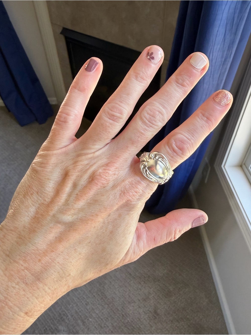 Silver Plated Spoon Ring - Picture 6 of 13